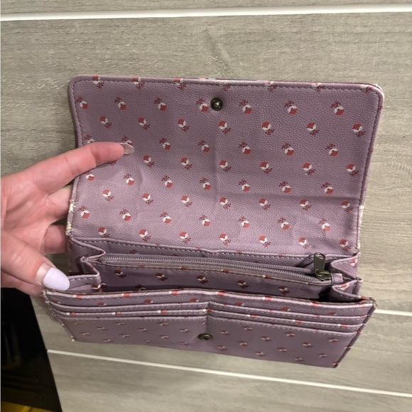 Matilda Jane Moments with You Backpack and wallet- Burgundy and Pink - Picture 3 of 5